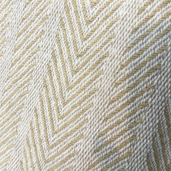 Pier 1 Chevron Pattern Pom Pom Throw Blanket 50”x60” - Picture 3 of 5